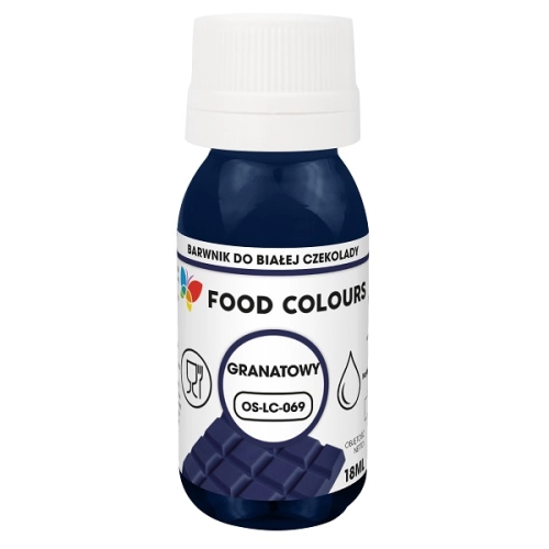 Barwnik olejowy do mas tłustych czekolady granatowy granat18 ml